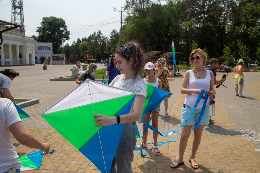 В Хабаровском крае 27 июня в День молодежи массово запустили воздушных змеев
